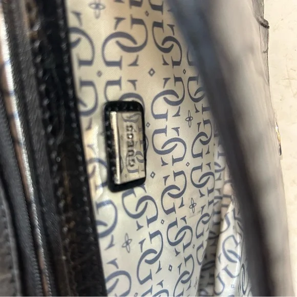 Guess women’s black animal print jewelled clutch - Picture 7 of 12